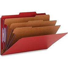 SHC4200 Smead Safeshield Bağlantı Elemanları ile Basın Tahtası Sınıflandırma Dosya Klasörü, 3 Bölücü, 7,62