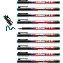 SHC4200 Edding 143 B Permanent Kalem - Asetat Kalemi Yeşil - 10 Kalem - Kesik Uç 1-3 mm