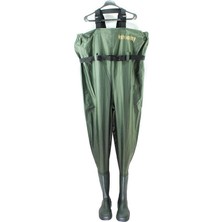 Sea Horse Haki Tulum Çizme %100 Su Geçirmez 79D Nylon PVC Kaplı 43 Numara Pratik Kullanım