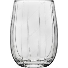 Paşabahçe 6'lı Linka Kısa Su Bardağı Çizgili Desenli 240 cc Şık Sunum İçin Cam Malzeme