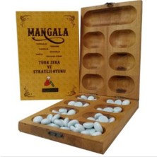 Feyza Design Ahşap Mangala Strateji Oyunu Zeka ve Mantık Geliştirici