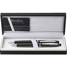 SHC4200 Scrikss Noble 35 Tükenmez Kalemversatil Kalem Takım Siyah Krom