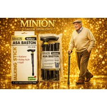 Minion Katlanabilir Baston Denge Bastonu Ayarlanabilir Yürüyüş Bastonu Pratik Kullanım