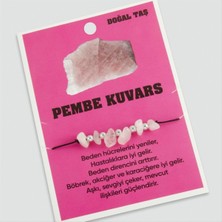 SiHako Pembe Kuvars Doğaltaşlı Ip Bileklik