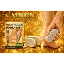 Minion Ayak Ponza Taşı 3'lü Set Açık Gri Renk Doğal Taş Yapısı ile Derinlemesine Temizlik