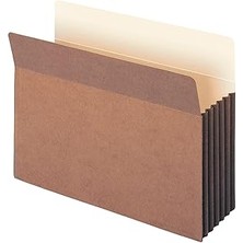 SHC4200 Smead Tuff® Dosya Cebi, Düz Kesim Tab, 5-1/4" Genişletme, Mektup Boyutu, Kırmızı Ip, Kutu Başı