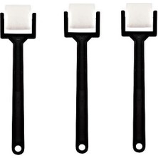 Fly Art Küçük Boy Beyaz Rulo Sünger Boyama Fırçası 3'lü Set Pratik Kullanım İçin