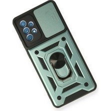 Butik Mey Ithalat®  Samsung Galaxy A32 Kılıf Pars Lens Yüzüklü Silikon - Yeşil