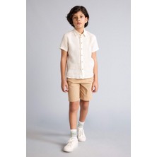DeFacto %100 Pamuk Cepli Basic Gabardin Şort Erkek Çocuk C2955A826SM