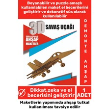 Feyza Design 3D Görsel Zeka Geliştirici Puzzle - Ahşap Dekoratif Oyuncak