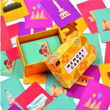 Feyza Design Şehir Simgeleri Eşleştirme Hafıza ve Zeka Kartları 12 Çift