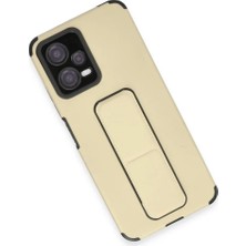 Aylina Mey Ithalat®  Xiaomi Poco X5 5g Kılıf Mega Standlı Silikon - Gold