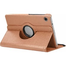 Aylina Mey Ithalat®  Samsung Galaxy Tab A11 360 Tablet Deri Kılıf - Rose Gold