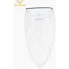 Aylina Mey Ithalat® Beyaz Renk Lastikli Uzun Takma Sakal 40 cm