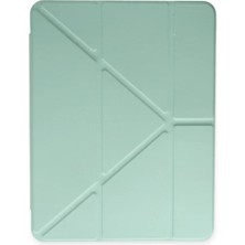 Aylina Mey Ithalat®  iPad 2022 10.9 (10.nesil) Kılıf Kalemlikli Mars Tablet Kılıfı - Açık Yeşil