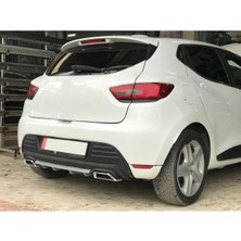 Oto h.i.t. Renault Clio 4 Uyumlu Body Kit Difüzör 2 Çıkış Kare Gri Model 3