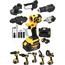 Moonshop Pro Seri Bakır Sargı Muhteşem 5'li Set Hilti Budama Akülü Vidalama Taşlama Somun Sıkma..