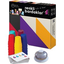 Feyza Design Renkli Bardaklar Zeka Oyunu 3+ Yaş 50 Kart 5 Oyuncu