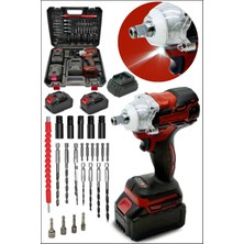 Moonshop Pro Seri 48VF Çift Akülü Vidalama 32 Parça Set Kömürsüz Motor Yüksek Tork Gücü