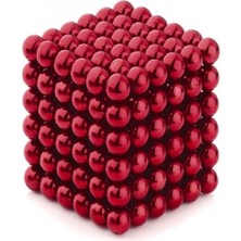 Feyza Design Manyetik Zeka Küpü ve Toplar Seti - 216 Parça Kırmızı