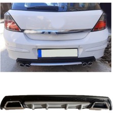 Oto h.i.t. Opel Astra H Uyumlu Body Kit Difüzör 2 Çıkış Kare Gri Model 3