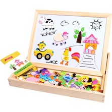 Feyza Design Manyetik Ahşap Puzzle Oyunları 3 Yaş ve Üzeri Için