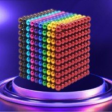 Feyza Design Manyetik Mıknatıs Bilye ve Zeka Küpü Seti - 1000 Renkli Parça