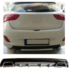 Oto h.i.t. Hyundai I30 Uyumlu Body Kit Difüzör 2 Çıkış Kare Gri Model 3