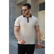Bi Baksana Erkek Renkli Yaka Kısa Kollu Tişört