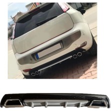 Oto h.i.t. Fiat Punto Uyumlu Body Kit Difüzör 2 Çıkış Kare Gri Model 3