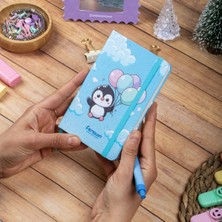 Dival Notebook 9X14 cm Sert Kapak Çizgili Not Okul Defteri - Penguen 1