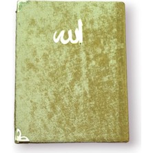 Bilfold Çanta Boy Kadife Kapaklı Yasin Kitabı Süngerli 128 Sayfa Gold Renk