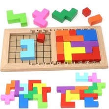 Feyza Design Çocuklar Için Eğitici Zeka Düşünme Ahşap Oyun Seti