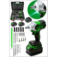 Moonshop Pro Seri 72VF Çift Akülü Somun Bijon Sökme Takma Sıkma Matkap Kömürsüz Akülü Vidalama 32 Parça Set