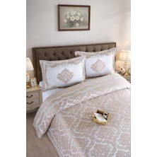 Bir Home Vanetta Pano Jakarlı Çift Kişilik Modern Yatak Örtüsü Takımı 3 Parça 240X260CM