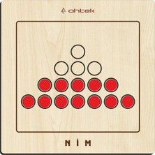 Feyza Design Ahşap Nim Zeka ve Strateji Oyunu - Eğitici ve Eğlenceli