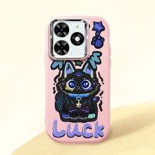Ucuc Infinix Smart 8/8 Pro Uyumlu Darbe Emici Kamera Korumalı Pembe Silikon Kılıf