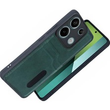 Mey İthalat Mey Ithalat®  Xiaomi Redmi 15C 4g Sara Kartvizitli Deri Kılıf - Yeşil