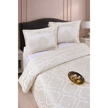 Bir Home Vanetta Pano Jakarlı Çift Kişilik Modern Yatak Örtüsü Takımı 3 Parça 240X260CM