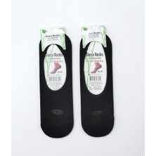 Gianco Mardini Erkek Siyah Bambulu Dikişsiz Babet Çorabı - 2'li Paket Parfüm Kokulu