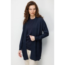 Desen Triko Kadın Triko Yazlık Uzun Hırka K.lacivert