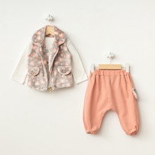 Baby Fou Leopar Desen Yelekli 3'lü Takım