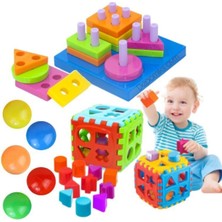 Feyza Design Geometrik Şekiller Bulmaca Bul-Tak Puzzle Eğitici Oyuncak