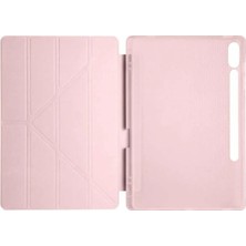 Dimeles Mey Ithalat®  Samsung Galaxy X510 Tab S9 Fe 11 Kılıf Kalemlikli Mars Tablet Kılıfı - Rose Gold