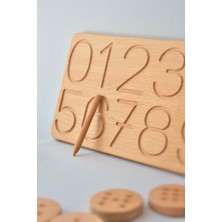 Feyza Design Rakam Yazı Tahtası - Okulöncesi ve Montessori Renkli Zeka Oyunu