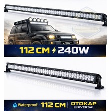 Otokap Universal 112CM 240W Off Road Dikdörtgen LED Bar Araç Üstü 4x4 LED Projektör Işık