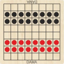 Feyza Design Ahşap Dama Akıl ve Strateji Oyunu - Eğitici ve Zekayı Geliştirici