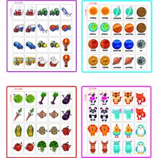 Feyza Design Ahşap Eşleştirme Hafıza Kartı Oyunu Montessori 4'lü Set