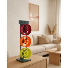 Eilo Luxe Üçlü Jant Dekoratif Aksesuar Renkli Modern Salon Dekoru - AA002C-67R0U4