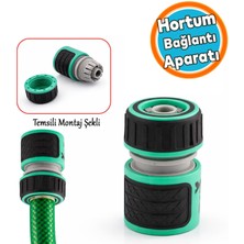 Nzb (1 Adet) 1/2 Inç Hortum Adaptörü Sök Tak Sistem Sulama Başlığı Bağlantı Adaptörü Yarım Parmak